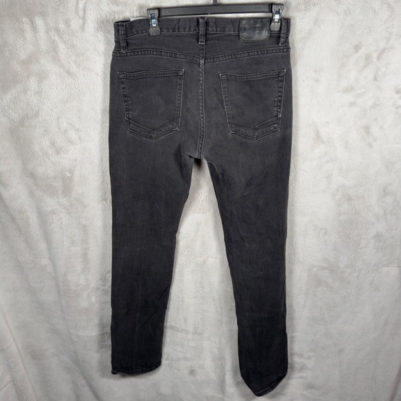 Vans Off The Wall Mens Jeans 32x32 Black Straight Leg Distressed Zip Fly‎ - Picture 7 of 7